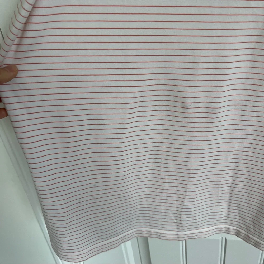 Polo Golf Ralph Lauren Men’s Short‎ Sleeve Polo Stretch Lisle Striped XL peach